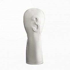 Vessel Lux Embossé 3-Wood Headcover - White
