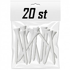White Wooden Tees -
70mm (20-pack)