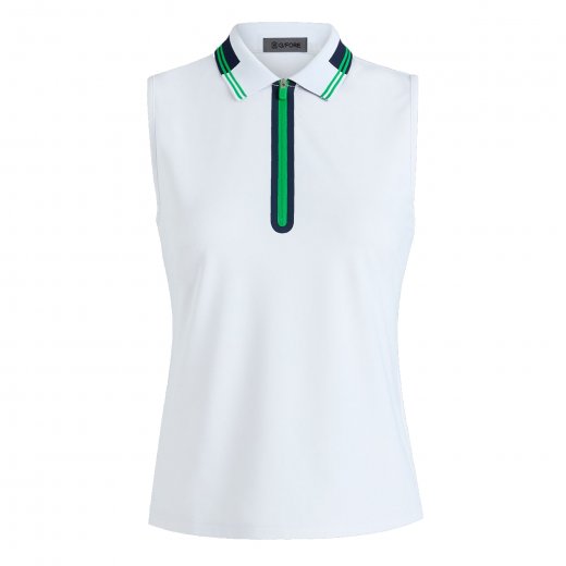 G/Fore CONTRAST TECH PIQUÉ LADY SLEEVELESS POLO