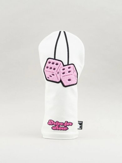 Dormie - Lucky Pink Dice White Driver Headcover