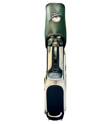 Malbon PU LEATHER STAND BAG – WHITE / NAVY / GREEN