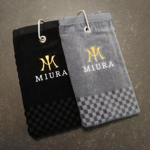 Miura Cross Tri-fold Towel - Black